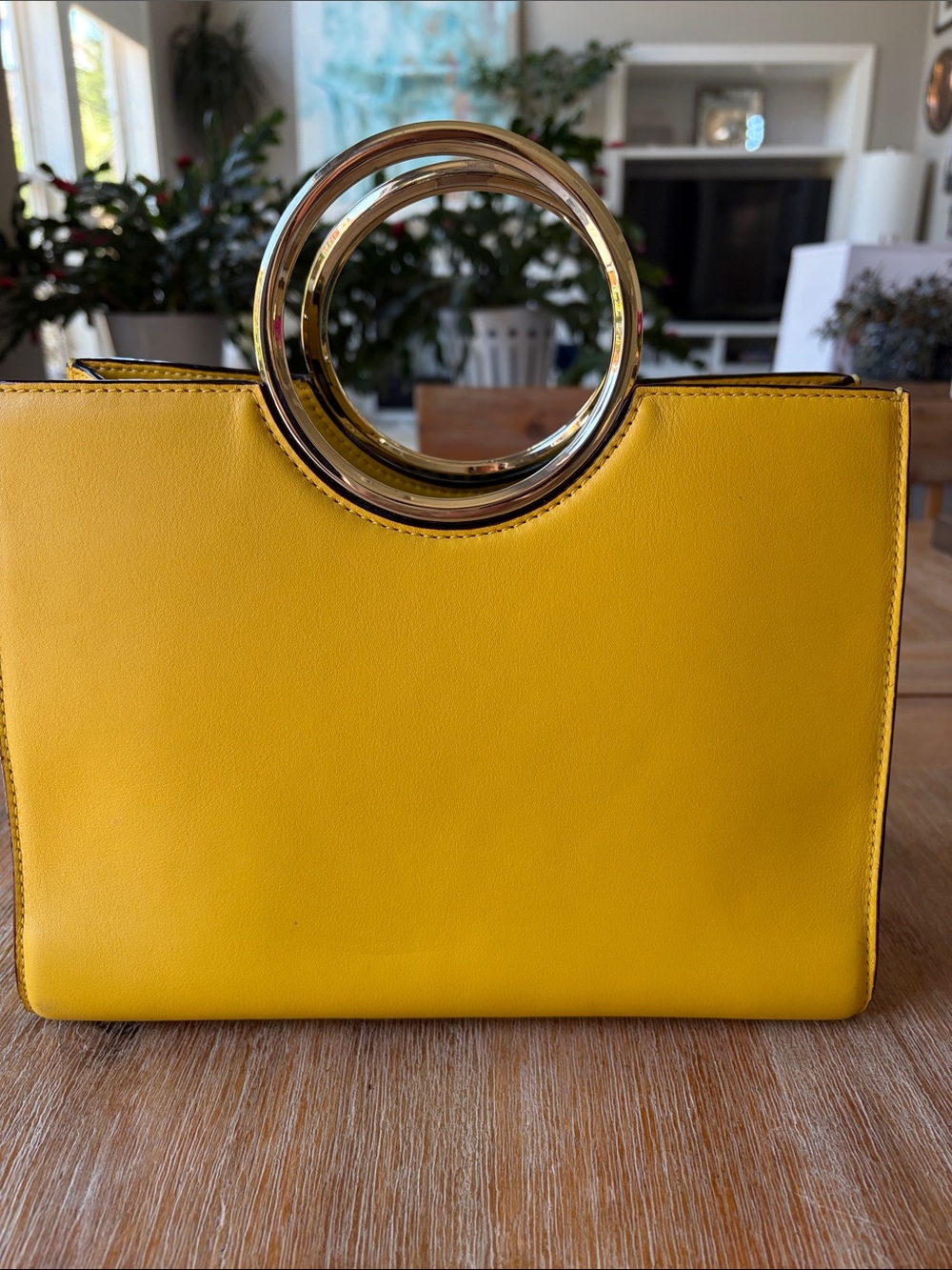 kate spade White Rock Road yellow bag with gold ring handles - Picture 3 of 6